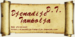 Đenadije Tampolja vizit kartica